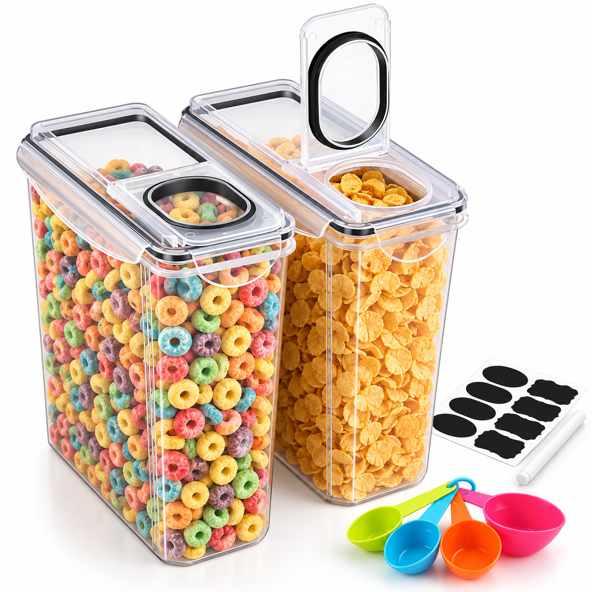 YASHE 3.7L airtight food storage containers with lids pack of 2